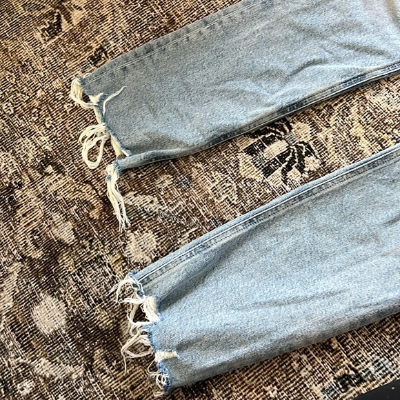 Agolde Women's mid- rise straight Merrel Jeans in Light Blue - Size 25 EUC - Picture 6 of 6